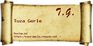 Tuza Gerle névjegykártya